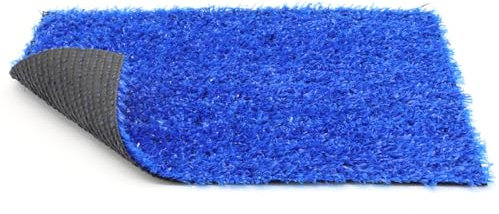 BONERVA | Césped Artificial COLORTERRA Basic 7mm | Rojo, Azul, Negro | Varias Medidas | Rollo de césped de Color económico para terrazas, decoración, Eventos, etc | (2x5 Metros, Azul)