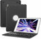 ERY Cover Tastiera per iPad 9.7 2018 (6a Generazione) 2017 (5a Generazione) iPad PRO 9.7 iPad Air 2 & 1 con 130° Smart Folio Hard Back, Cover Tastiera Italiana Wireless Staccabile,Nero