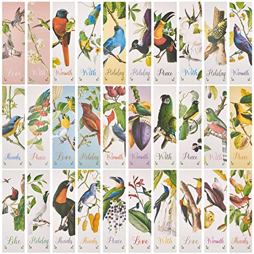 GORGECRAFT 1 BOX 30PCS Lesezeichen Ästhetische Blume Magnetische Lesezeichen Vintage-Stil Vogel Clip-In-Lesezeichen Seitenmarker Für Frauen Männer Buchliebhaber Buchclub Klassenzimmer Geschenk