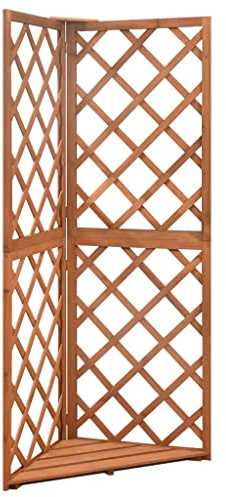 vidaXL Eckspalier 50x50x145 cm Massivholz Tanne