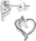Mädchen Damen Ohrstecker 925 Sterling Silber kleine Pferde Herz Kinder