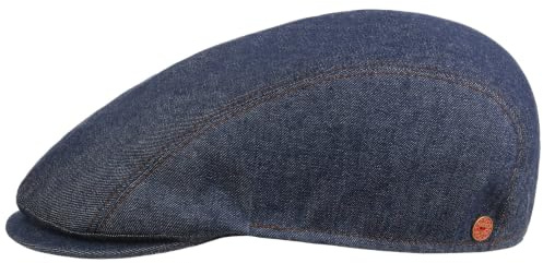 Mayser Denim Flatcap Schirmmütze meliert Mehrfarbig Made in EU Herren Sommer Winter