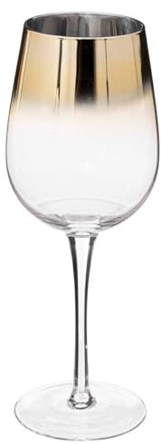 Lot de 6 verres à vin x6 or 38 cl