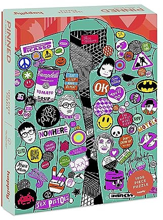 Pinned 1000 Piece Jigsaw Puzzle for Adults | Premium 100% Recycled Board | 1000 Piece Jigsaw Puzzle For Adults | Retro Gifts | Happily Jigsaw Puzzles