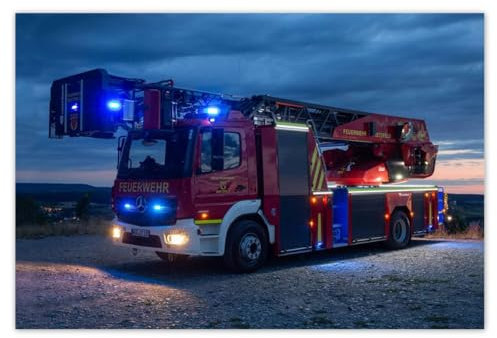 Tapete Vlies 200x135cm Feuerwehrauto mit Sirene Nr. H8854M_TV1AL