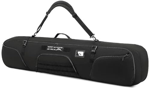 SLINRKE Snowboardtasche für Flugreisen – Premium 1000D wasserdichte Board-Tasche, verstärkte doppelte Polsterung, taktische Skitasche, bis zu 165 cm, Ski, Snowboard, Reisetaschen zum Fliegen