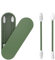 Set di tamponi di cotone riutilizzabili, tamponi in silicone, applicatori di bellezza per il trucco, detergente per orecchie nasali (verde)