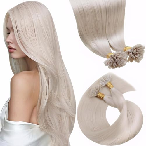 Laavoo Bondings Extensions Echthaar Blond Für Partys, Arbeit, Termine 40g 35 cm
