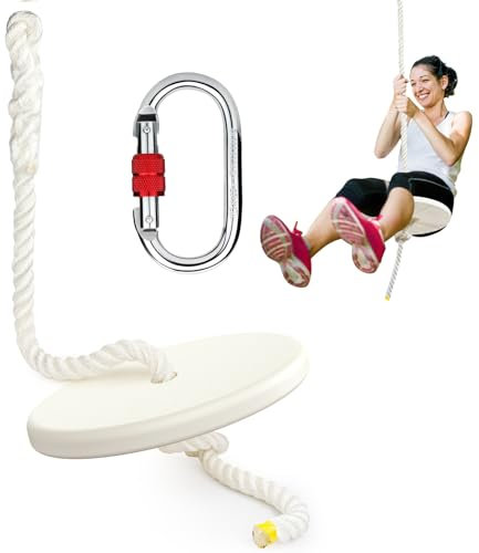 Fologtoo Sipline Siège pour enfants et adultes, siège de rechange pour enfants et adultes, accessoires de tyrolienne avec mousqueton et corde en nylon réglable