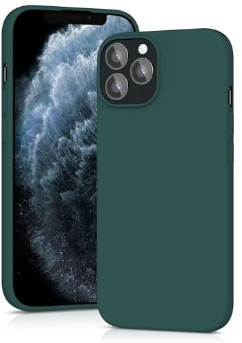 YATWIN Cover per iPhone 11 Pro Max, Custodia in Silicone Morbido con Tagli di Precisione per Fotocamera, Design Ultra Sottile, Protezione 360° con Bordi Rialzati, Verde