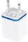 Uonlytech Dual USB Schnellladegerät Universeller USB Netzadapter Mit EU Stecker Für Smartphones Rapid USB Power Adapter Mit Goldenem Rand Für Schnelles Laden