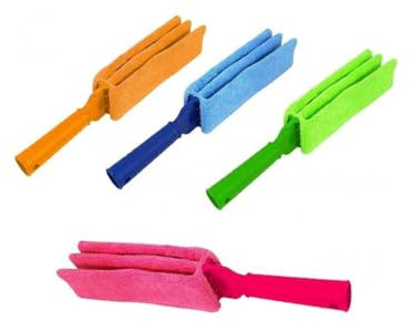 LEOFLA Staubwedel fängt Staub und Reinigung der Jalousien mit abnehmbarem Mikrofasertuch