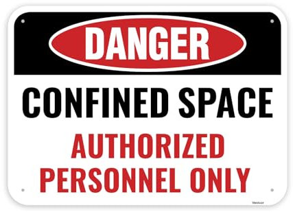 1 x Schild mit begrenztem Raum, 35,6 x 25,4 cm – Aluminium – nur autorisiertes Personal