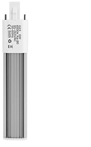 Bombillas LED con Base G23, Lámpara Compacta LED de 2 Pines, Lámpara Empotrable Horizontal PL de 6w para Bollos de Pared, Luz de Tocador de Baño, Luz Fría (G23)