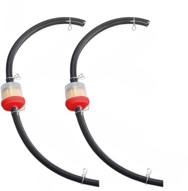 Adunsiaoto Motorrad Inline-Kraftstofffilter-Kit, Motorrad-Benzinfilter, Inline-Benzinfilter, Universal-Kraftstofffilter, Moped-Dieselfilter Für Autos, Motorräder, Rasenmäher, Scooter(Rot)