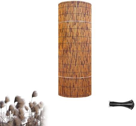 Générique Cl?ture en Bambou Marron, 50cm-160cm Privacy Screen Fence Natural Bamboo Fencing Screen for Balcony Fence Bamboo Fence for Outdoor Backyard Patio