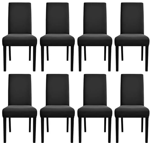 Cokaca Elastischer Stuhlhussen 8er Set Schwingstuhl,Staubdicht Und Fleckdicht,Die Stuhlhussen Schwingstühle Ist Leicht Zu Zerlegen Und Maschinenwaschbar,Für KüChen, Restaurants, Bankette, Hochzeiten