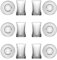 Pasabahce Elysia Türkische Teegläser Set 170 ml 12-teilig (6 Personen Set), Türkische Teegläser Mit Untertasse, (6 Teeglaser - 6 Untertasse)