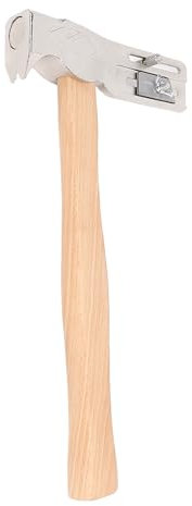 Masyrt 17oz Magnet Roofing Hatchet, Carbon Steel Shingling Hammer with Wooden Handle, Ideal for Roof Repair and Shingles Installation