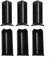 Sockelleisten-Eckblöcke Set für 10 cm hohe Sockelleisten, selbstklebende Innen- und Außenecken, ABS-Material, 6er-Pack (L schwarz)