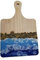 BLUSUPERSHOP TAGLIERE 18X28 cm art1 LEGNO DA APPENDERE con O SENZA e resina epossidica effetto mare onde spiaggia sassi sabbia sono sempre differenti, fatti a mano