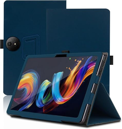 Haofun Custodia Cover Compatibile con TCL NXTPAPER 11 Plus, Sottile Leggero Cover con Supporto per Matita e Cinturino, Custodia in PU Case con Multi-Angolo Regolabili, Blu