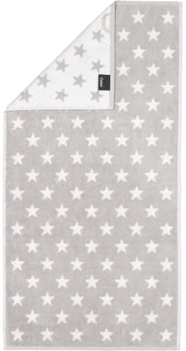 Cawö Handtücher New Stars Sterne klein 6261 Platin/weiß - 76