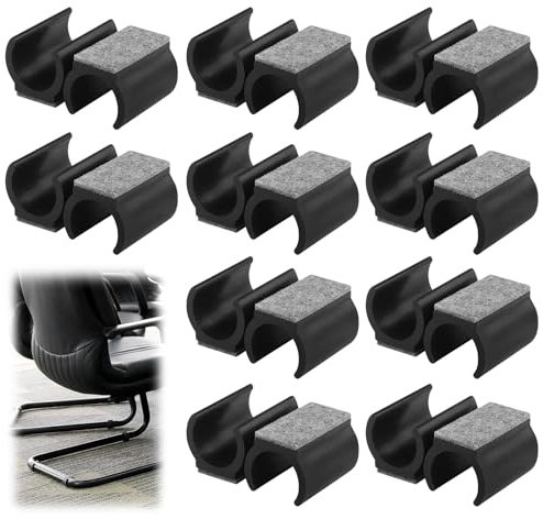 JTgugu 20 Stück Stuhlgleiter Freischwinger Filzgleiter für Stühle Ø 24-25 mm Gleiter Reduzieren Lärm Stuhlgleitern Möbelgleiter Schützen Boden Holzböden und Fliesen Passend für Schwingstühle