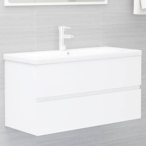 BOWEKAM Home & Garden- Mueble para fregadero (90 x 38,5 x 45 cm), color blanco