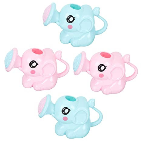 FOYTOKI 4 Piezas Juguete Botella de Agua Juguetes Bath regadera Bebe regadera riego de Elefante Puede regadera de Elefante Juguete de baño para pequeños Abdominales