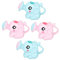 FOYTOKI 4 Piezas Juguete Botella de Agua Juguetes Bath regadera Bebe regadera riego de Elefante Puede regadera de Elefante Juguete de baño para pequeños Abdominales