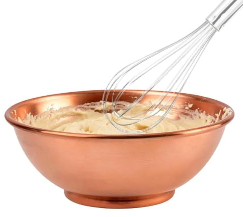 Copper Bowl, Large, Copper | Storage Containers, Mixing Bowl, Baking, Serving, Home Fruit Chef Food Cooking Kitchen Salad
