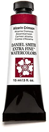 Daniel Smith Extra Fine Watercolor 15ml Paint Tube, Alizarin Crimson (284600004), 0.5 Fl Oz (Pack of 1)