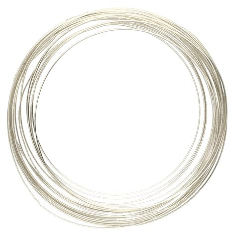 Silver Plated Copper Half Round Craft Bead Wire 21Ga (12Ft)