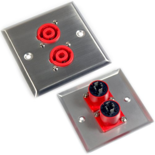 Loops Speakon Speaker Cable Socket - Wall Face Plate Outlet