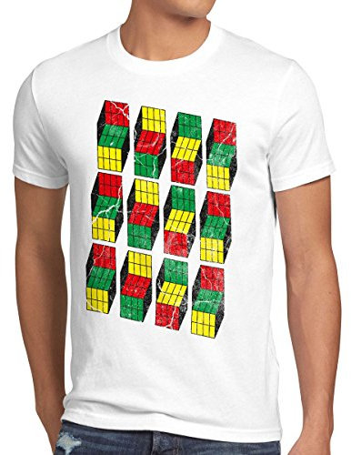 style3 Sheldon Dinos Herren T-Shirt, Größe:S;Farbe:Weiß