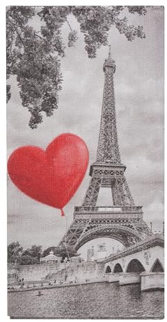 Paper+Design Papiertaschentuch City of Love 21,5x22cm aus Papier Serviettentechnik Motivtaschentücher
