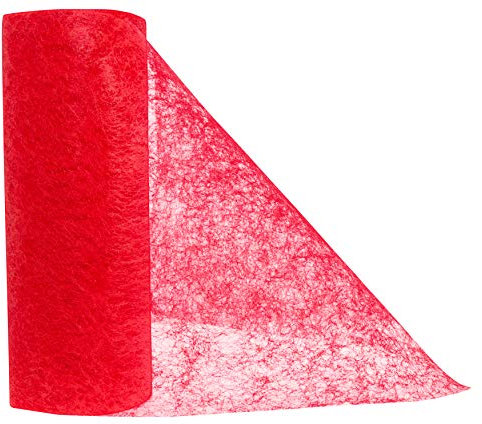 jb® 20m Tischband Tischläufer Tischvlies Vlies Vliesband Kommunion Konfirmation Tischdeko Band Dekostoff Deko Breite 23cm (rot)