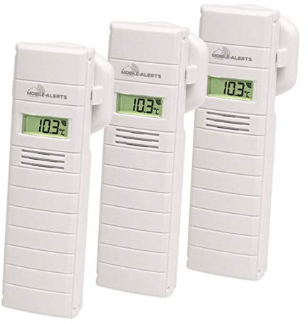 ELV Mobile Alerts 3er Set Temperatur-/Luftfeuchtigkeitssensor MA10200 mit LC-Display
