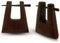 Soul-Cats 1 Paar Holz Creolen Holzohrringe Horn Stift eckig geometrisch Tribal Stern groß braun, Modell 1