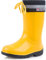 Ladeheid Stivali Bambino e Bambina in Gomma PVC Stivaletti Impermeabili per Ragazzi e Ragazze Calzature Antipioggia per Bimbi Resistenti all'Acqua LA-972 (Giallo/Nero 23 EU)