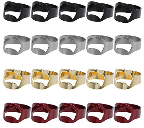TsunNee Flaschenöffner Ring Edelstahl Ringform Bierflaschenöffner 20 Stück