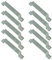Woodside Pack of 10 Fence Panel Security Brackets – Fits 4” x 4” Posts – Strong, Galvanised Steel – For Concrete or Wood – Predrilled, Fixings Included