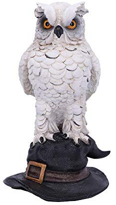Nemesis Now Soren Dekofigur Eule auf Hexenhut, 15,3 cm, Weiß, Einheitsgröße, D4966R0