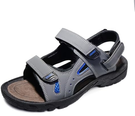 JOMIX Sandalias Hombre Verano Sandalias Trekking Hombre Comodas Piscina Playa Mar Sandalias Deportivas Hombre Aire Libre, Gris, 41 EU