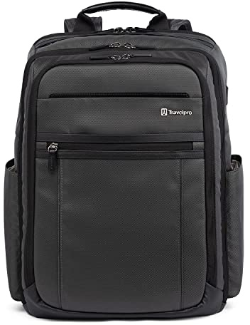 Travelpro Crew Executive Choice 3 Large Backpack Fits Up to 15.6 Laptops and Tablets, USB a and C Ports, Men and Women, Titanium Grey