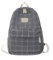 Light Academia Ästhetischer Rucksack, kariert, adretter Rucksack, Schulrucksack, Zubehör, GRAU, 11.81inch(L)*5.2inch(W)*16.54inch(H), Light Academia Aesthetic