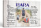 Deutsam Personalisierte Leinwand Papa Wir Version Geschenk zum Vatertag Valentinstag mit eigenem Foto Geschenk von Kindern für Vater Geburtstag