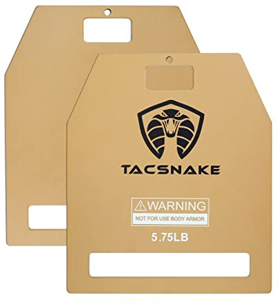 Tacsnake Weight Vest Plates 5.75 LB/ 8.75 LB Pair for Tactical Weighted Vest, Strength Training, Running, Workout¡­