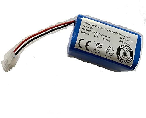 XPANBATT FB25 Generic Ersatz Akku Kompatibel mit Robot Vacuum Cleaner 4INR19/66 CR130 CEN550 CEN546 CEN663 V780 CEN640 CEN540 INR18650 M26-4S1P White Interface 14.4V 2600mAh